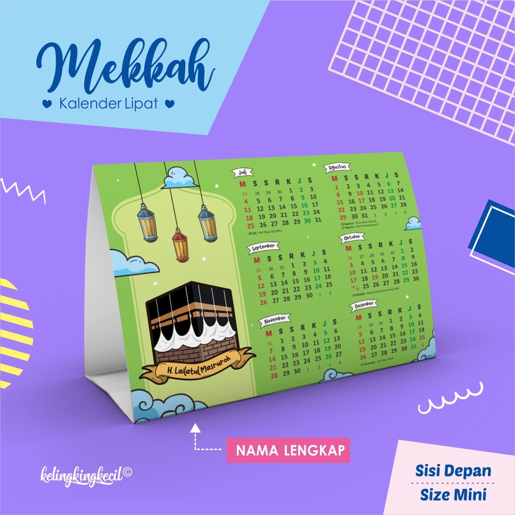 

KALENDER LIPAT MINI 2025 , TEMA MEKKAH