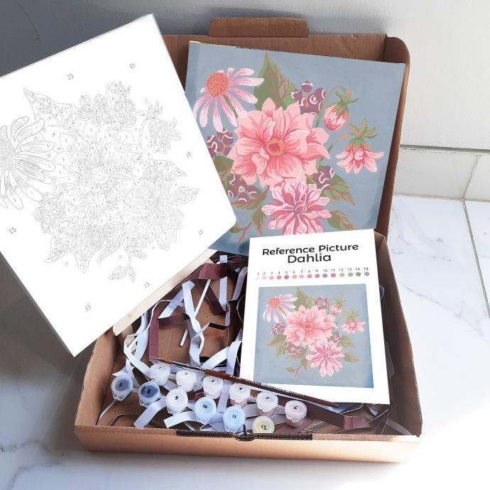 

Paint by Number Canvas Kit 25x25cm by PAPERMINT CO / Gouache