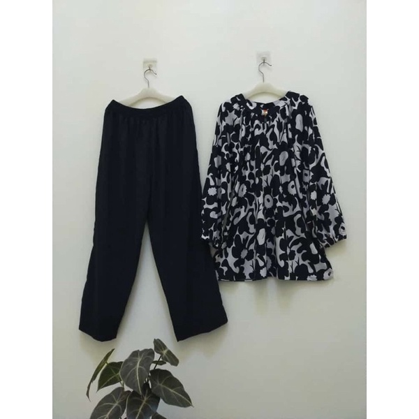 SET WANITA BAHAN RAYON SABRINA MOTIF BUNGA /SET WANITA TERMURAH/STELAN WANITA TERBARU/TERMURAH/ONE S