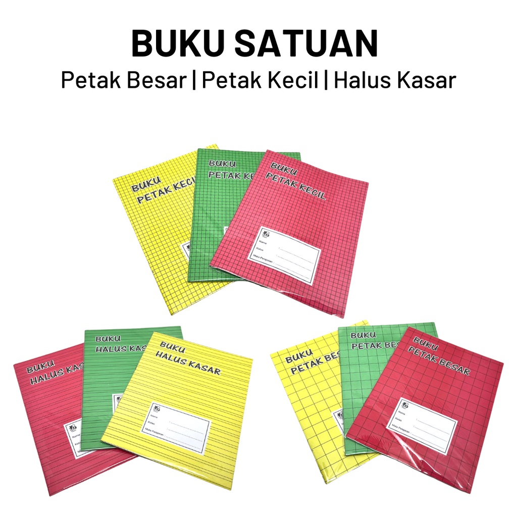 

BUKU TULIS PETAK BESAR | PETAK KECIL | HALUS KASAR PER 1 PCS SATUAN