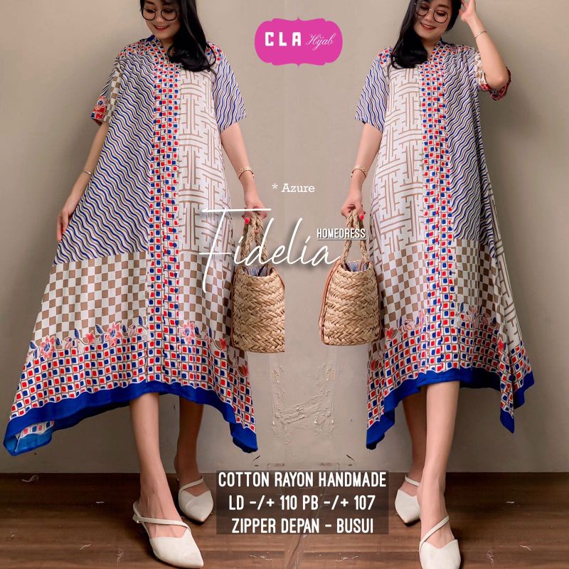 (Jessa) baju tidur daster payung homeydress Fidelia Catur hanmade Classic bahan halus kekinian Baju tidur Wanita rayon murah kekinian Daster cewek busui menyusui lengan pendek adem tidak luntur home dress ibu mama mamah bunda mami rumah nyaman adem cantik