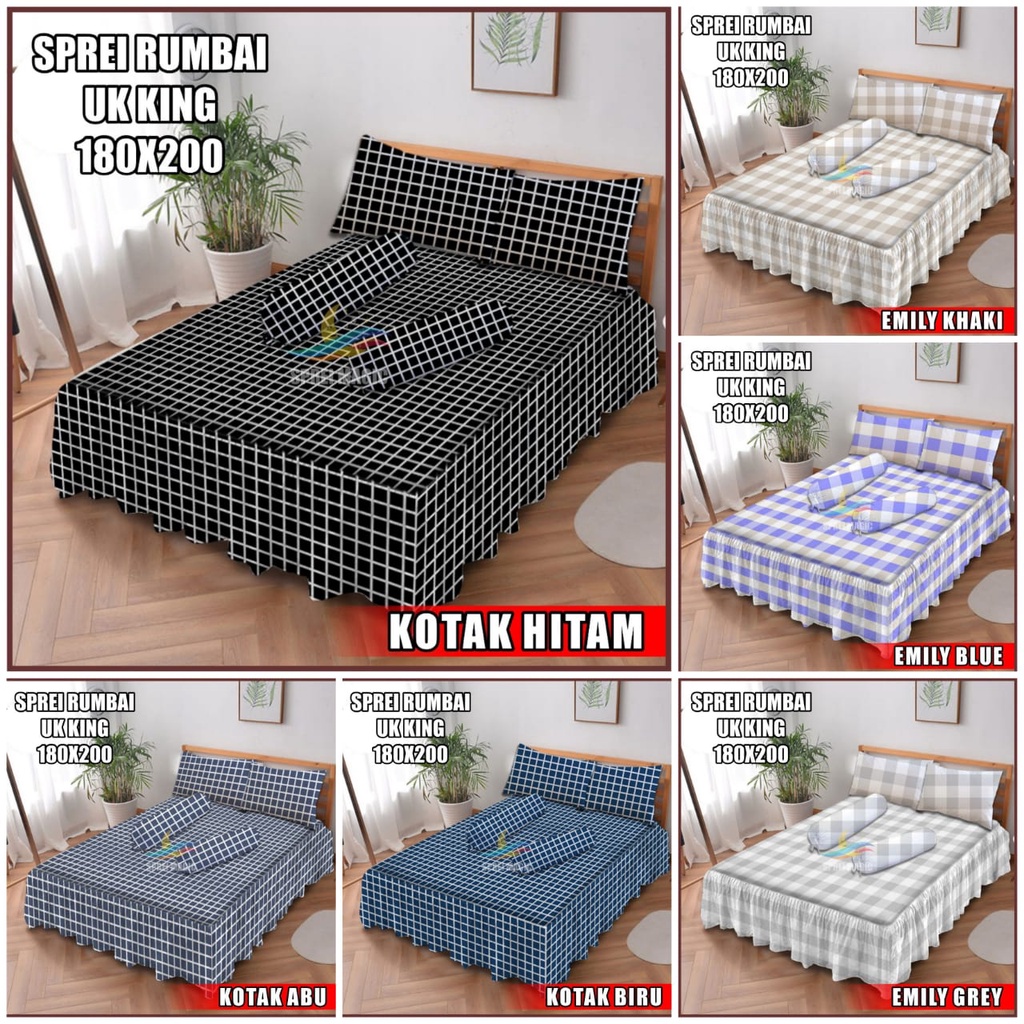 SPREI RUMBAI 180x200 NO 1 KING SIZE