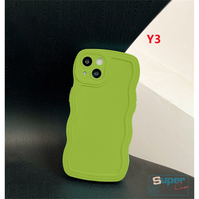Casing Warna Permen Padat Simple Mewah Case Samsung A04s A32 A04 A04E A12 A50 A03 A13 A53 A52 A02s A03s A22 A23 A50s A31 A51 A52s A20s A21s A20 A11 A30s A30 A30 A33 Wave Edge Soft Cover