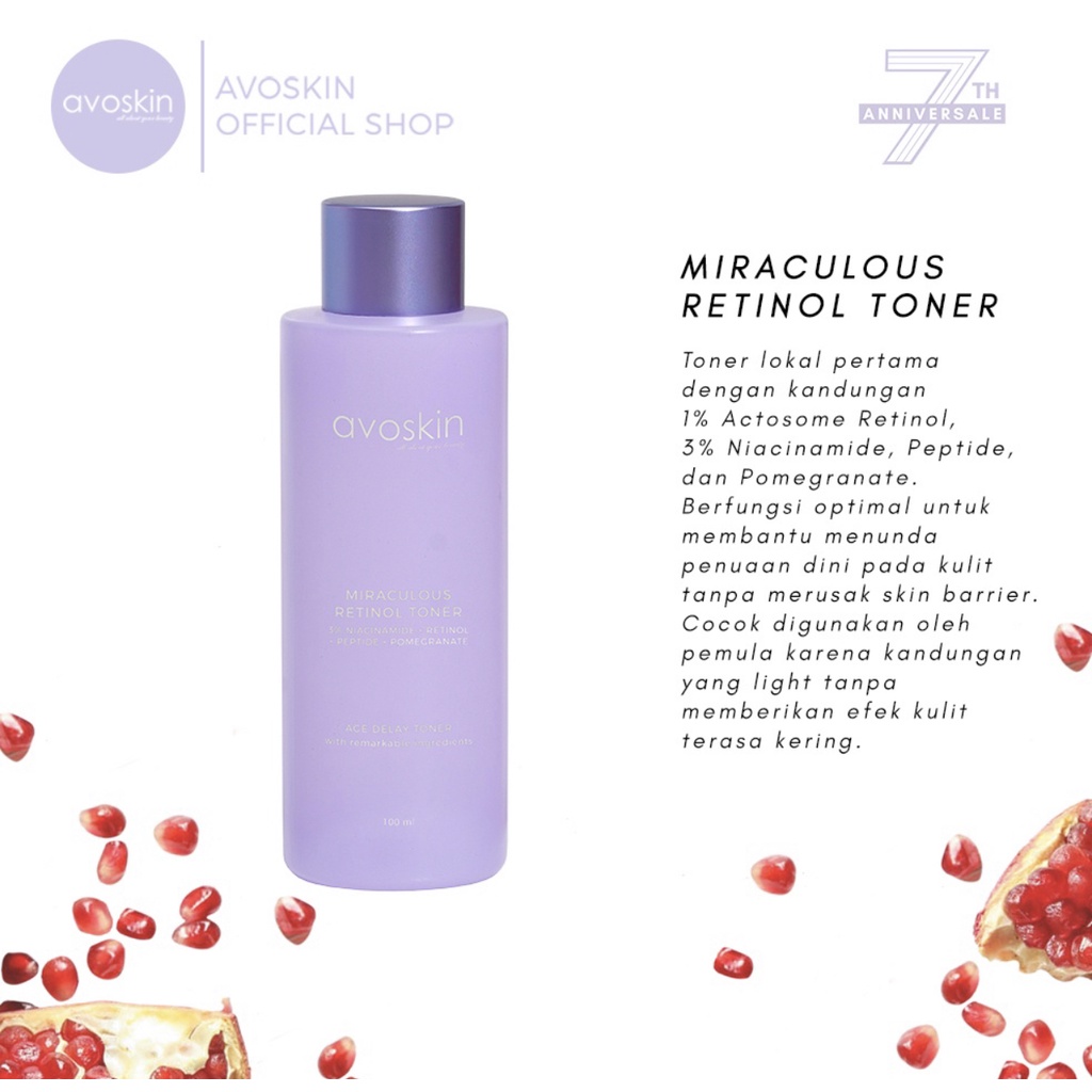 Avoskin Retinol Toner 100ml Anniversary Edition Lilac Edition