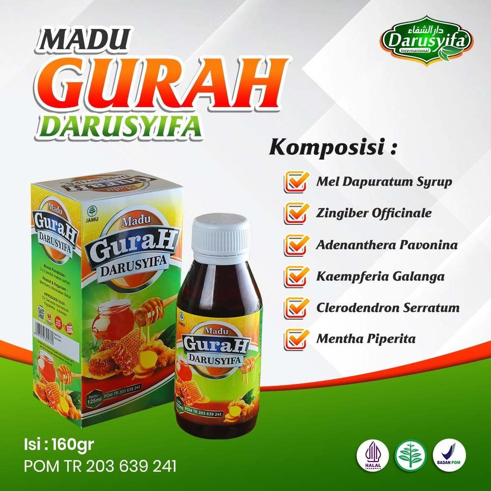 Madu Gurah Fit Flu Dan Batuk Darusyifa Obat Gurah Flu Batuk Kering Serta Sesak Nafas Original