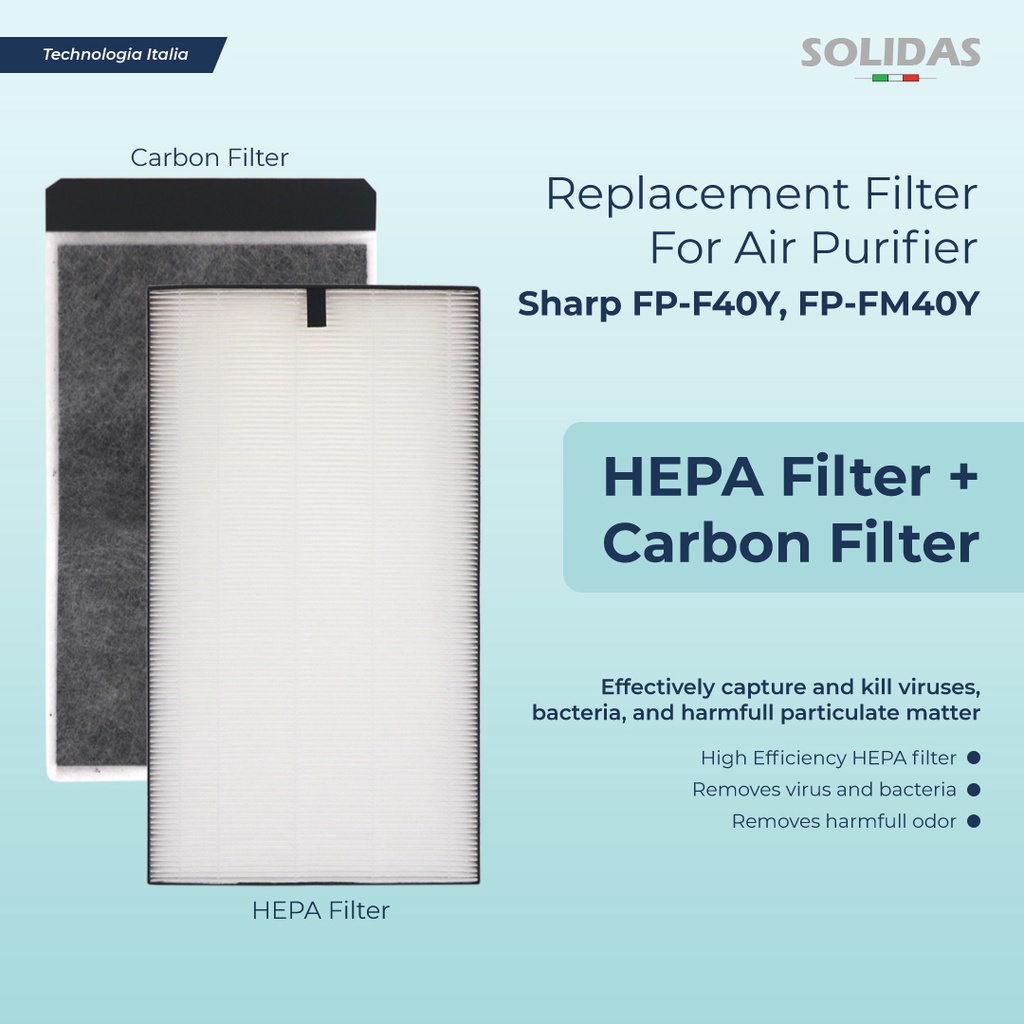 Jual Solidas Replacement Filter Air Purifier Sharp (FZF40SFE) / HEPA