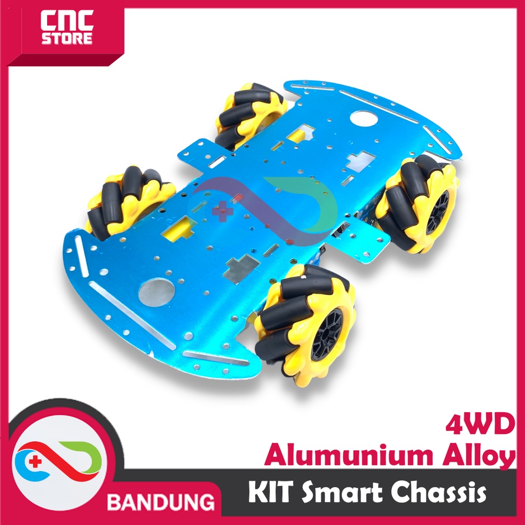 KIT SMART CHASSIS ALUMUNIUM ALLOY CHASIS 4WD RC MOBIL ARDUINO