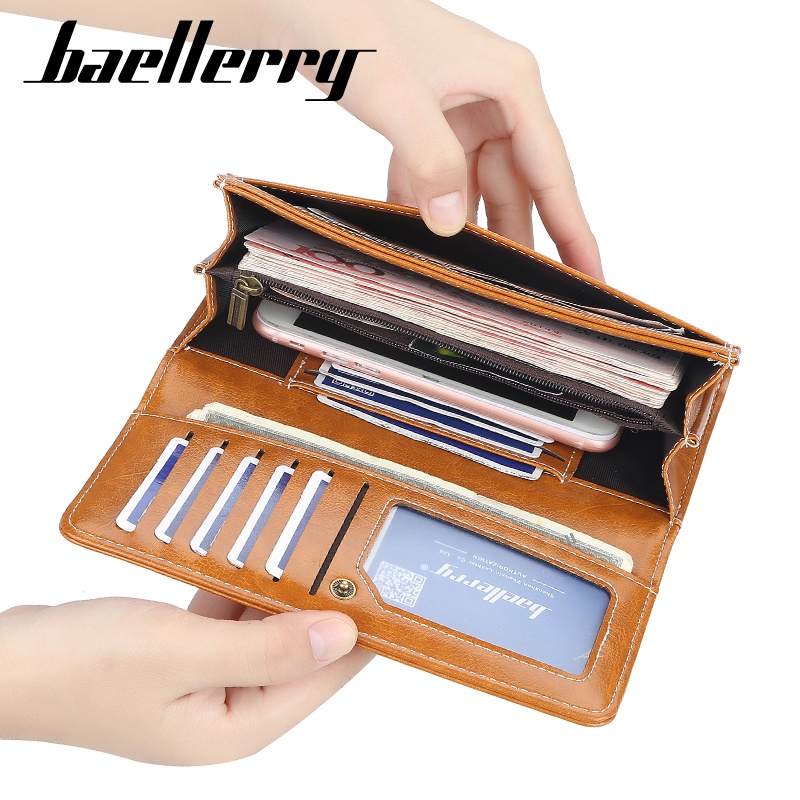 BAELLERRY N1826 Dompet Wanita Panjang Bahan Kulit PU Leather Premium WATCHKITE WKOS