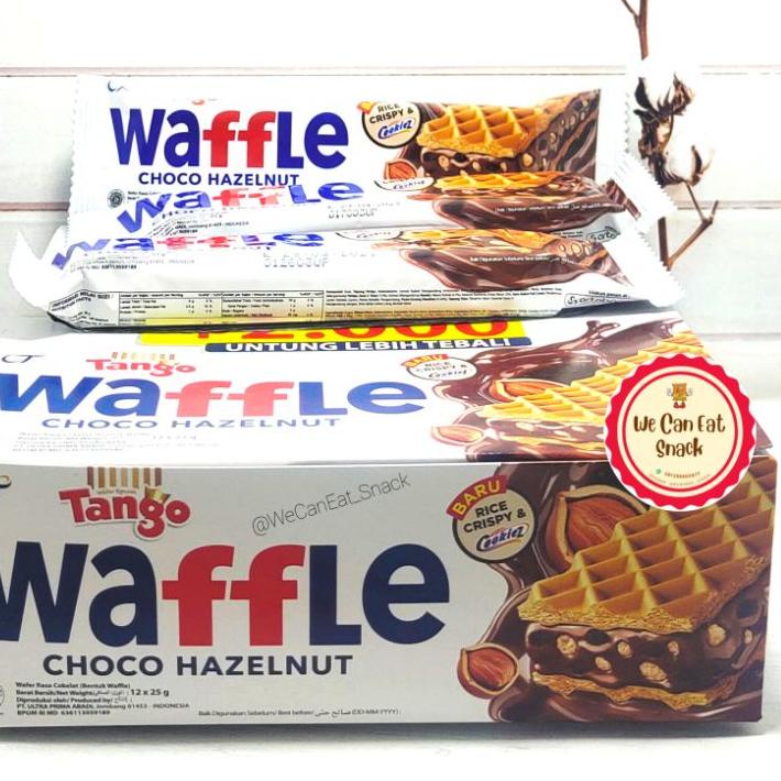 

Terlaris!! Biskuit Wafer Tango Waffle Hazelnut 25gr (per Box isi 12)++