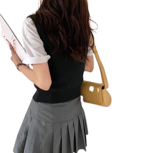 Korean Style Rompi rajut wanita_Three Shadow_halus dan tebal
