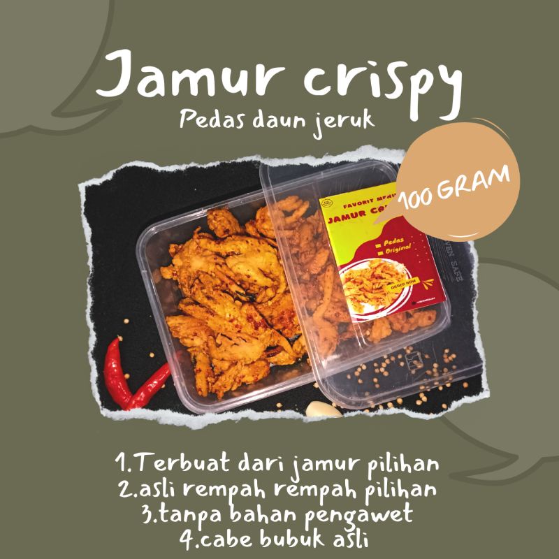 

jamur crispy pedas kriuk 100gr