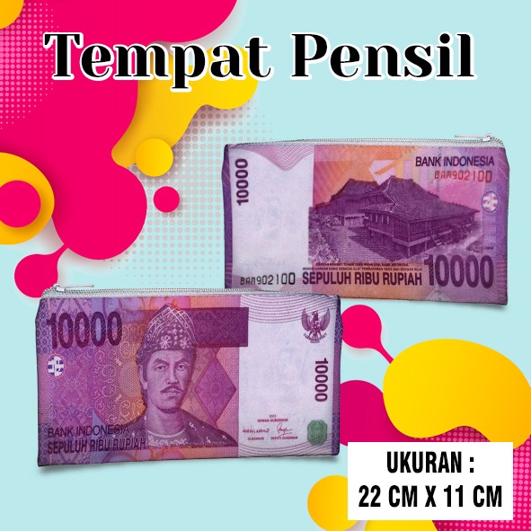 

Tempat Pensil uang 10.000 Case Dompet Wadah Kostak Kotak
