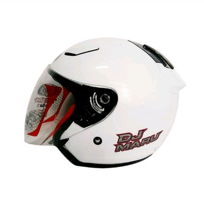 Helm Half Face Kyt DJ Maru Polos Original SNI DOT-HELM KYT DJ MARU PUTIH-HELM PRIA-HELM BISA COD-HEL