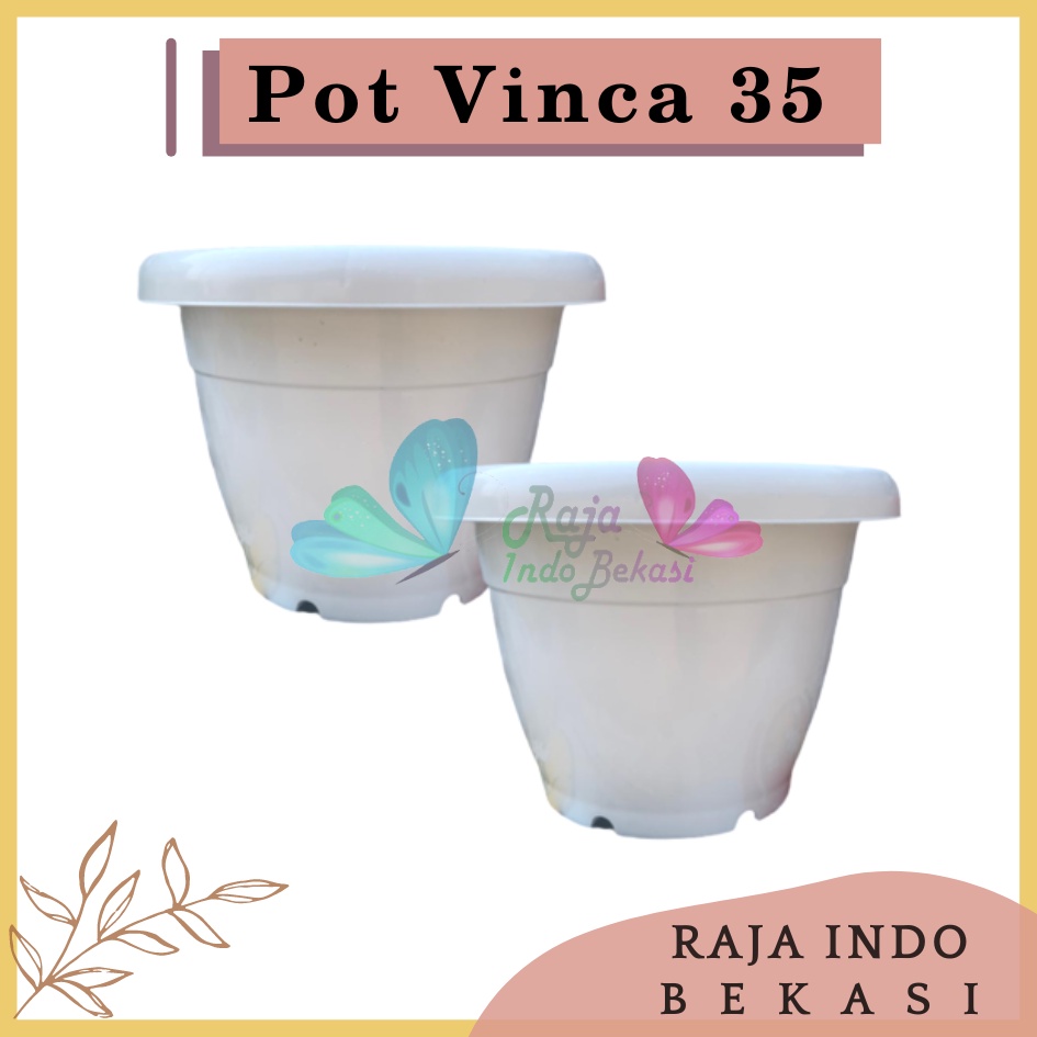 Rajaindobekasi Pot Gentong VINCA 35 Putih Pot Plastik Tanaman Bunga Jumbo Besar Tebal Murah Bkn Pot Tawon 35 Pot Tulip 45 20 30 Galaxy 25 40-Pot Bunga Putih 35 Strawberry | Pot Tanaman Plastik Besar