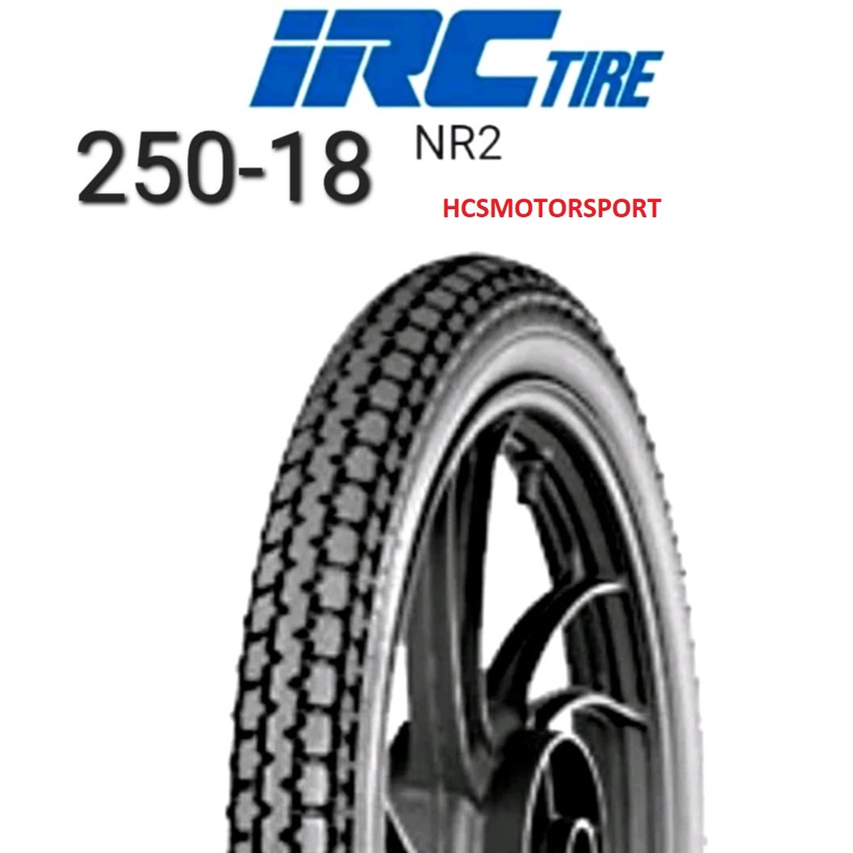 BAN LUAR UKURAN 250 - 18 NR2 BUNGA KOTAK PETAK TAHU MERK IRC ASLI ORIGINAL