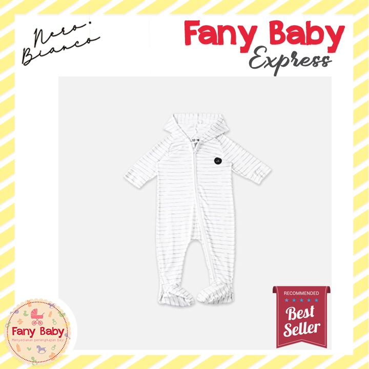NERO BIANCO TENCEL - COLLAR COVERALL
