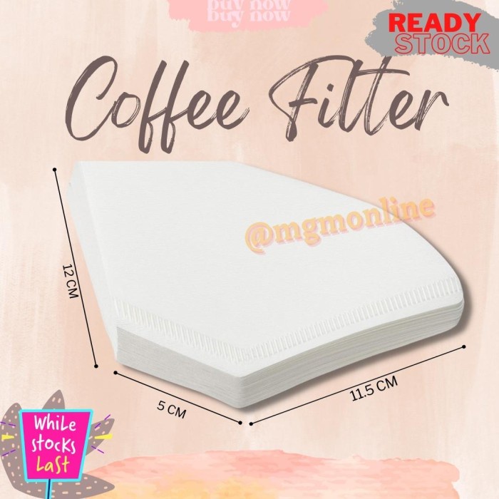 coffee filter paper for 1-4Cup kertas kopi Flat Bottom for Clever Drip