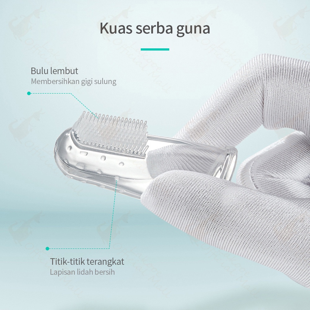 Sikat Jari Silikon Pembersih Gigi Anak Bayi ( Baby Finger Tooth  / Brush / Lidah / Kado / Hadiah / Bingkisan / Gift / Ultah)