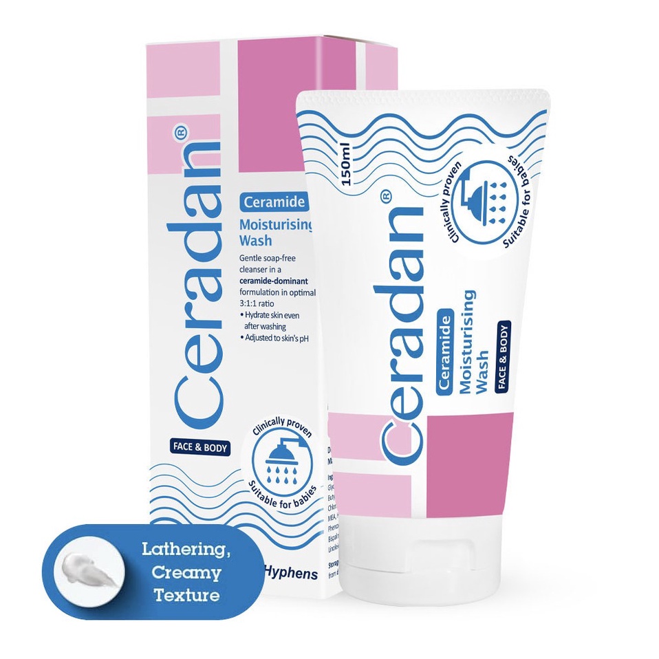 Ceradan Moisturising Wash for Face and Body 150ml