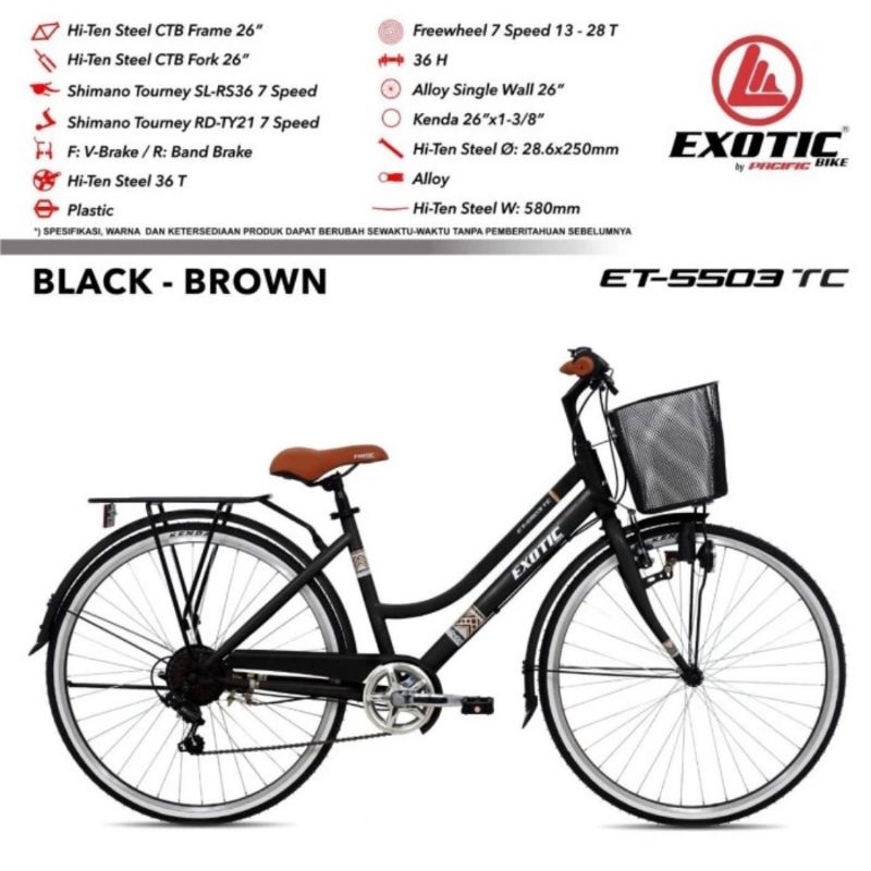 Sepeda City Bike CTB 26" EXOTIC ET 5503 TC 7 Speed