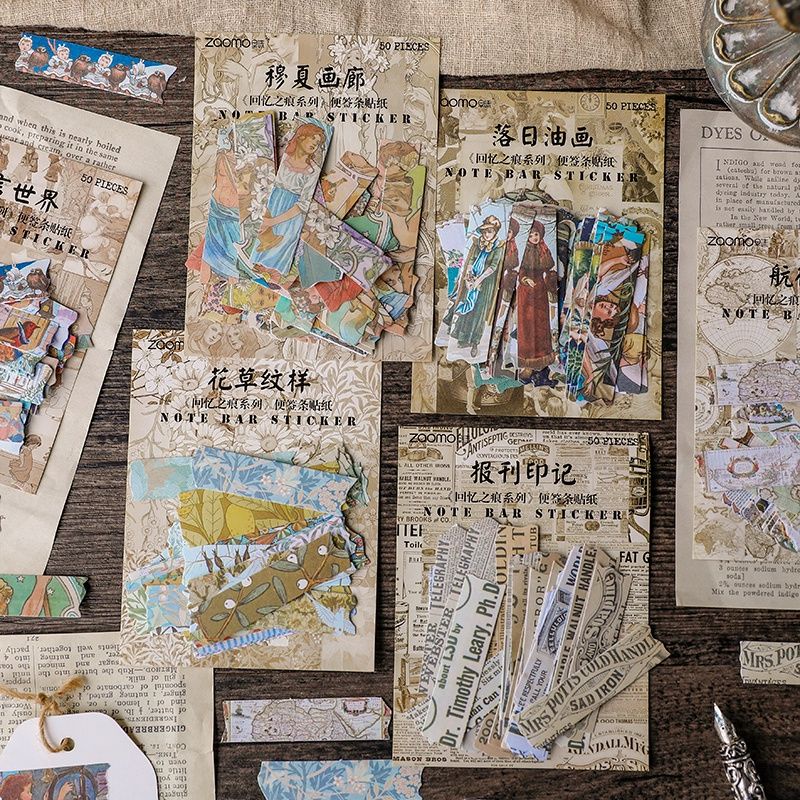 

10pcs Stiker Label Alat Tulis Gaya Vintage Untuk Dekorasi Scrapbooking