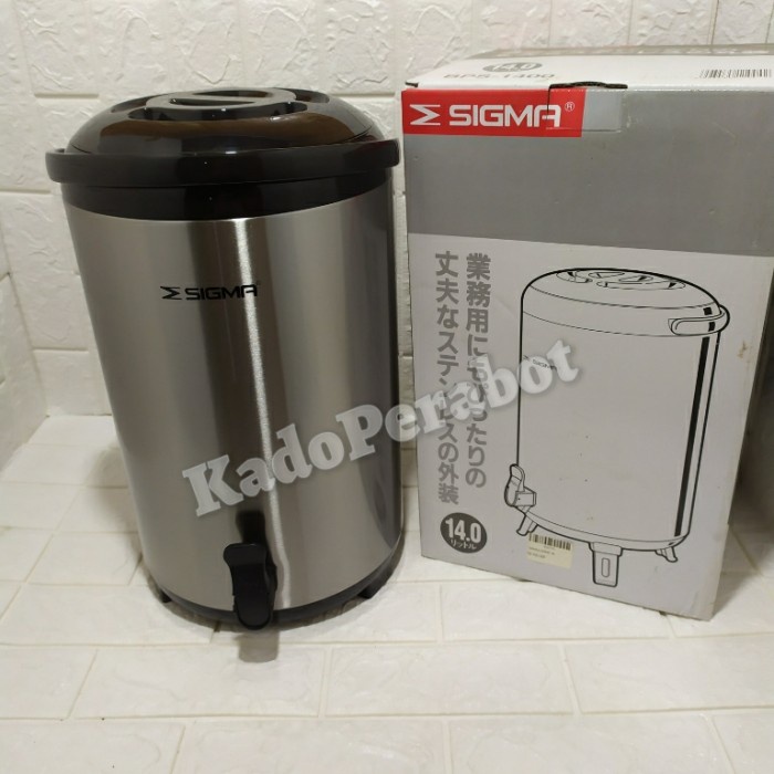 Vacuum Jug 14 Liter Sigma Japan Hot &amp; Cool - Dispenser Hot &amp; Cool 14L