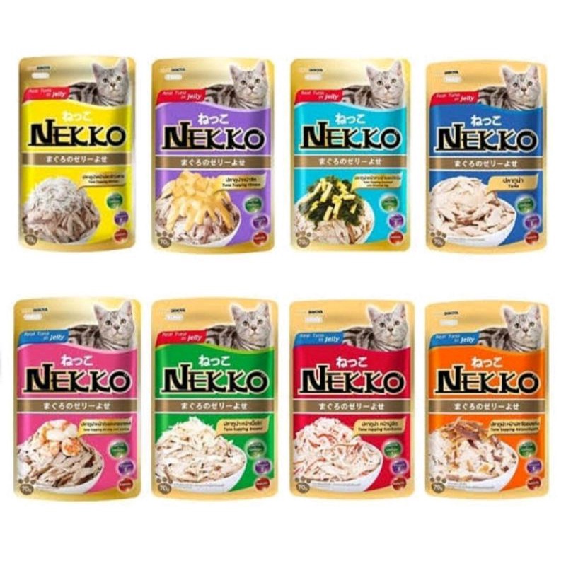 MAKANAN BASAH KUCING - NEKKO POUCH CAT FOOD 70g