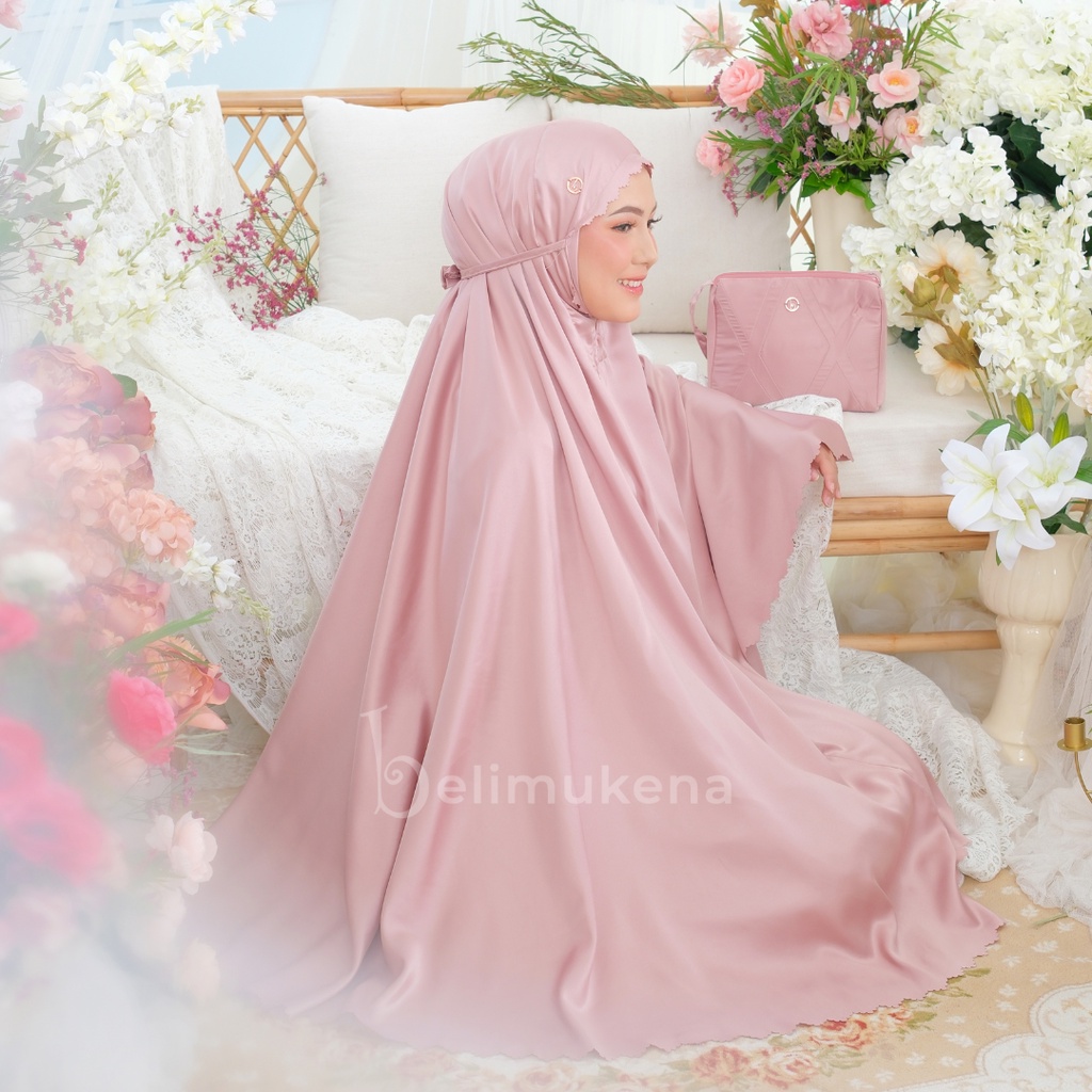 BELIMUKENA PREMIUM - Mukena Dewasa Traveling 2in1 Premium Silky Daily Lasercut Verlin