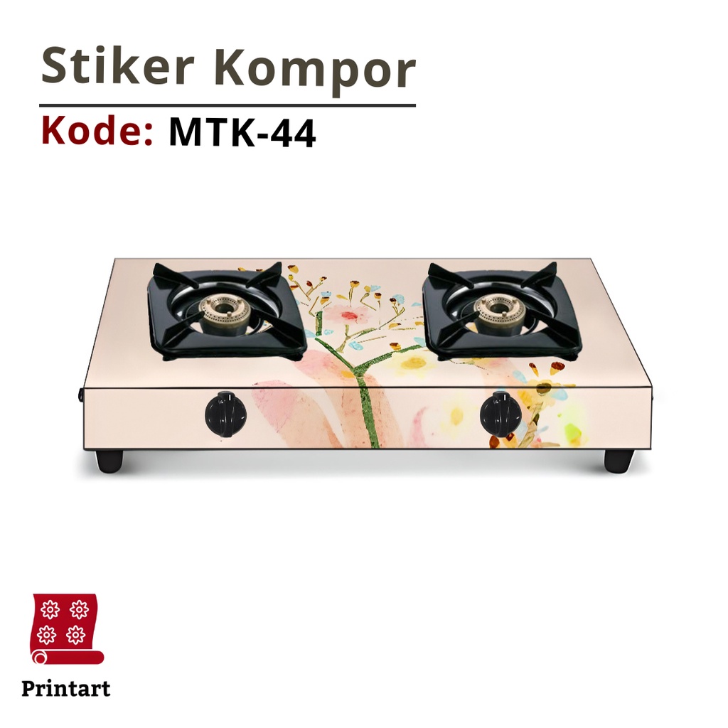 Stiker Kompor 1 Tungku dan Sticker Kompor 2 Tungku Motif Minimalis Kode MTK-44