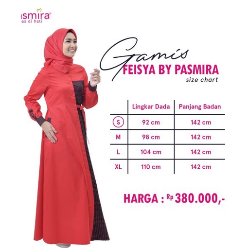 gamis feisya PASMIRA, FREE MASKER