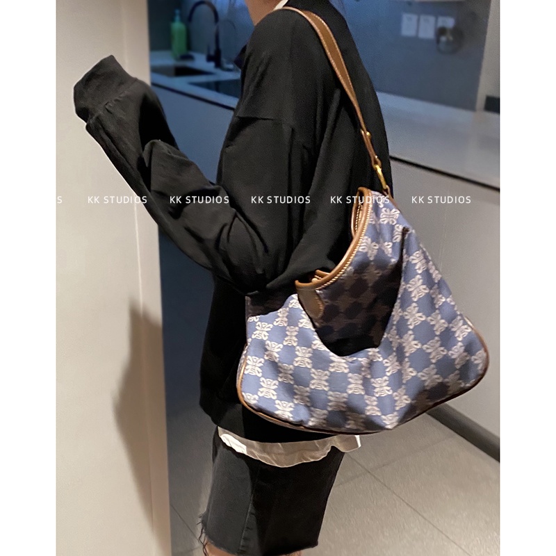 Suhao dicetak tas ember wanita 2021 fashion baru trendi nama besar tas ketiak niche tas messenger berkapasitas besar cocok untuk semua