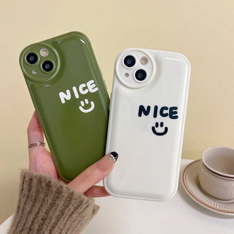 Soft Case Desain Smile Air Cushion Untuk OPPO A57 A5 A9 A53 A33 A31 A7 A5S A12 A11K F9 Pro A15S A35 A32 A33 F11 A3S VIVO V23 S1 Y11 Y20 Y30 Y15S Y20i Y19 Y20 Y30i Y12