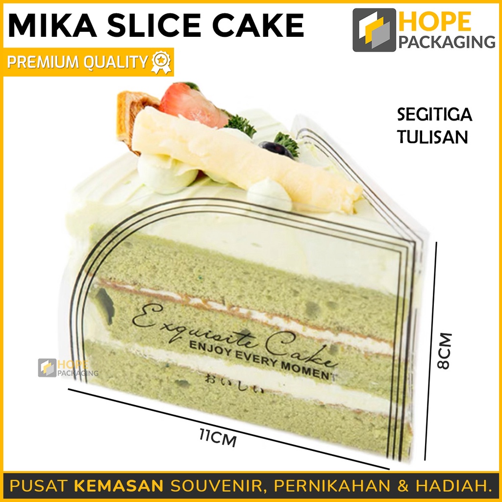 [ isi 10 pcs ] Mika Slice Cake tiramisu / tart Oval / Segitiga / Persegi panjang untuk pinggiran kue / cake