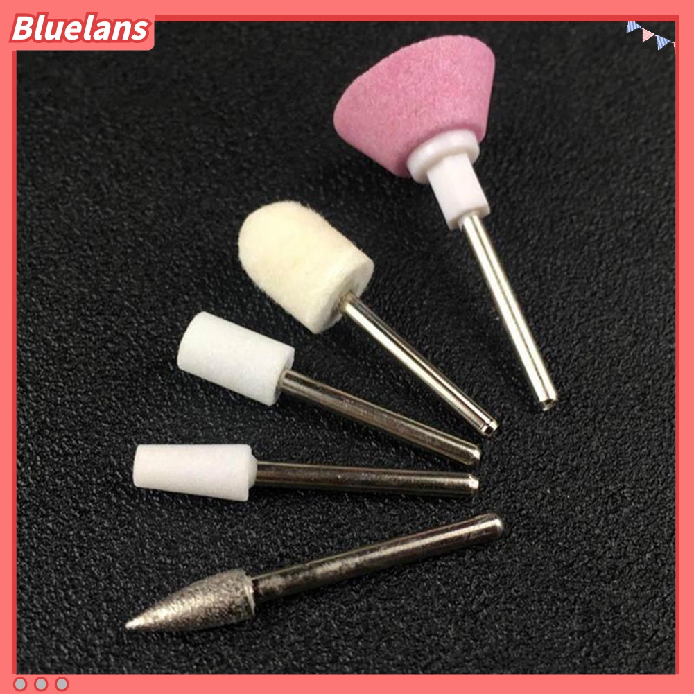 (In Stock) Kacamata Hitam Lensa Warna Warni ♡5pcs Mata Bor Pengikir Kuku Elektrik Untuk Manicure