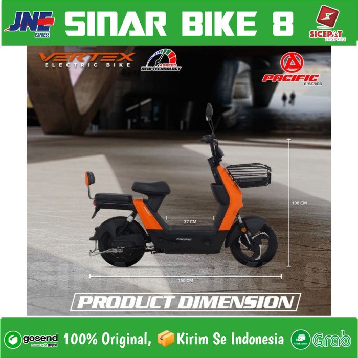 Sepeda Listrik Electric E Bike PACIFIC VERTEX 650 Watt