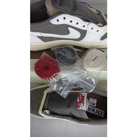 Sepatu Nike Air Jordan 1 Low Fragment Travis Scoot X Reverse Mocha BNIB