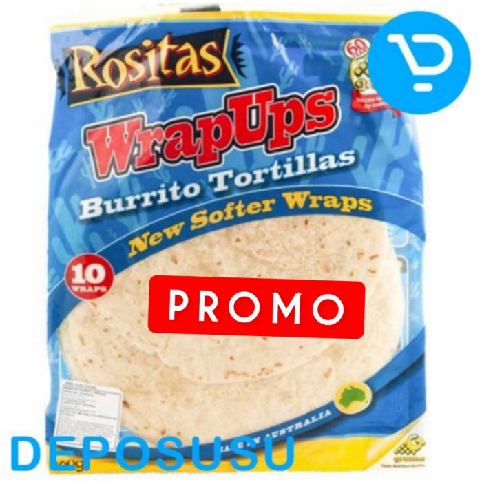 

ORIGINAL MURAH Rositas Wrap ups Burrito Tortillas 10lembar 460g