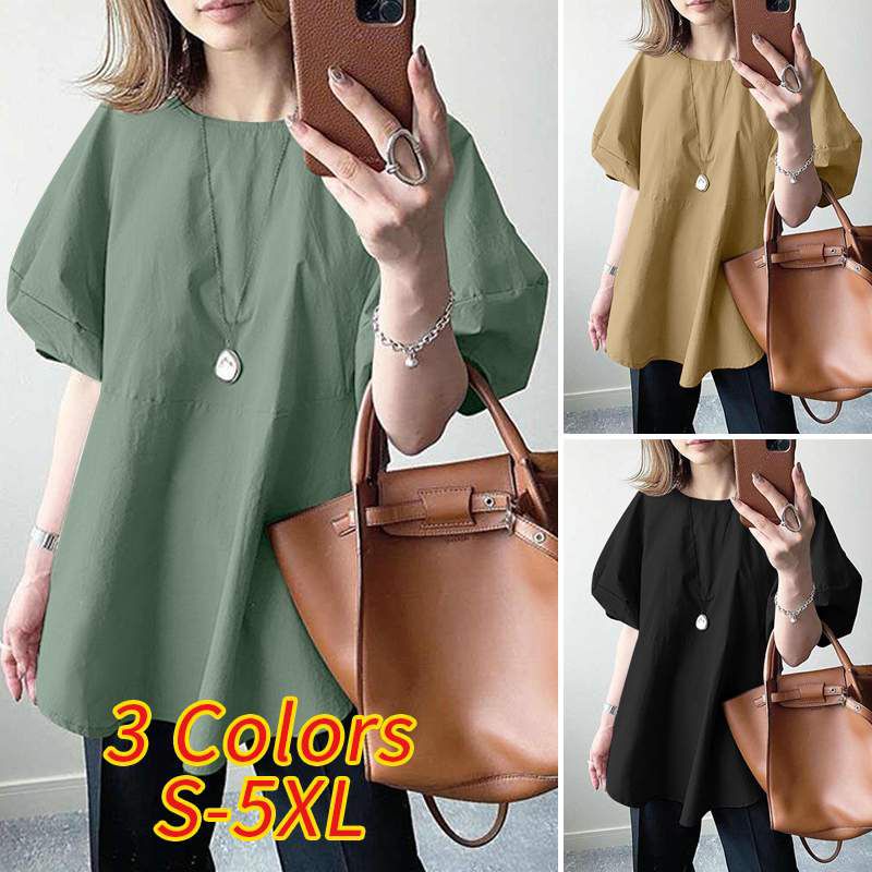 ZANZEA Blouse wanita import elegan lengan pendek S-5XL