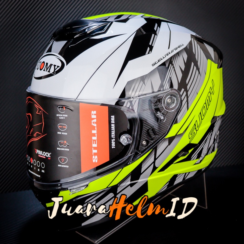 SUOMY HELM STELLAR CORNER / YELLOW BLACK / DOUBLE VISOR
