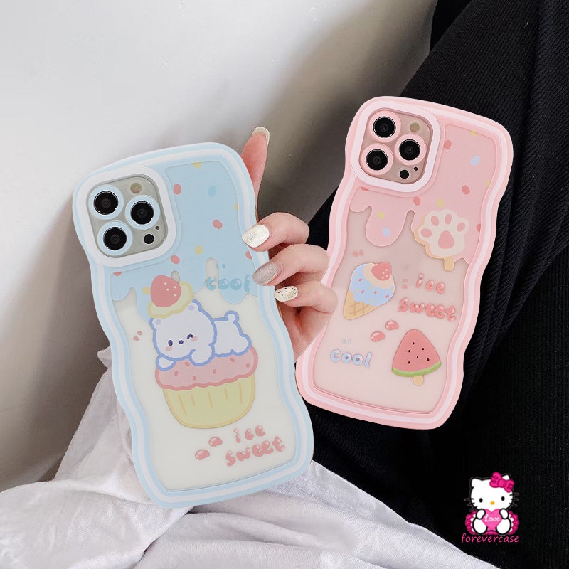 Soft Case Bahan TPU Motif Strawberry Bear Untuk OPPO A53 A15 A7 A55 A16 A12 A15s A95 A76 A57 A54 A16K A96 A16s A74 A5s A16E F9 A9 A5 A3s A33 A35 A2 A32 A5E