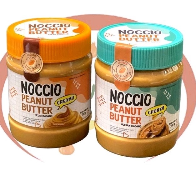 

NOCCIO 340g Selai Peanut Butter Creamy Chunky Kacang