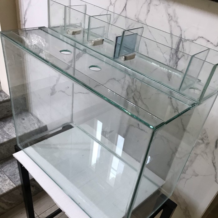 Aquarium 100X40X40 + Topfilter + Tutup #Putra Aska