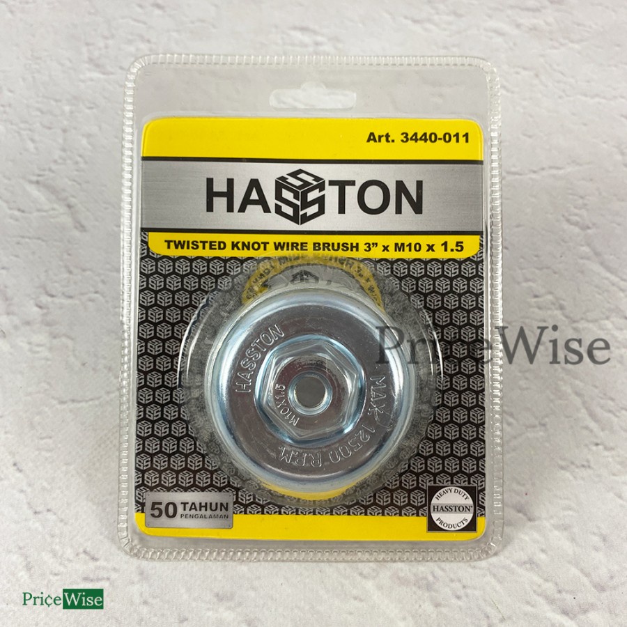 Sikat Kawat Mangkok Kepang 3" Hasston 3440-011 / Sikat Gerinda Prohex