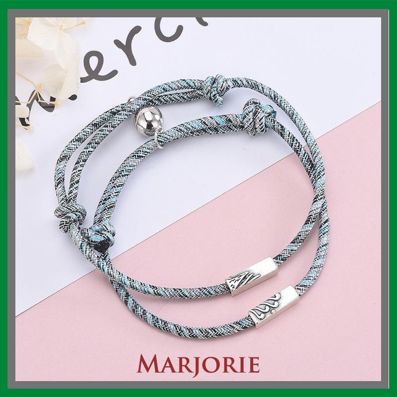 2 pcs gelang magnet/1 Pasang Gelang Couple Magnet Gelang Tali Couple Magnet Attract persahabatan Tangan Wanita Bracelets hitam/Adjustable Braid Rope BraceletS-MJD