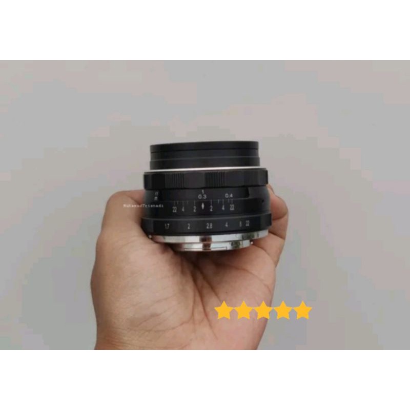 Lensa Fix Mieke 35mm F1.7 For Mirrorless Fujifilm Hitam Murah