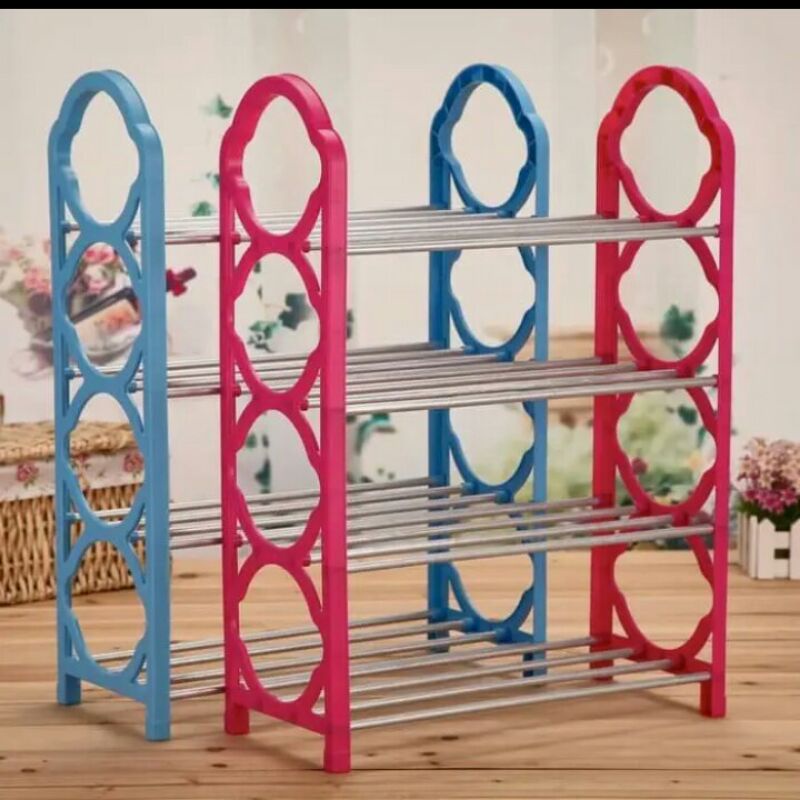 RAK SEPATU 4 SUSUN RAK SANDAL SEPATU