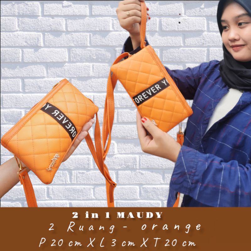 2in1 MAUDY BAG - BISA JADI SLINGBAG BISA JADI CLUTCH (ACCesoris tas dapat Random)