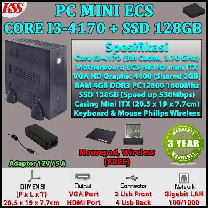 [Baru]Cpu Komputer / Pc Rakitan Intel Core I3 + Ssd Mini Pc Super Fast