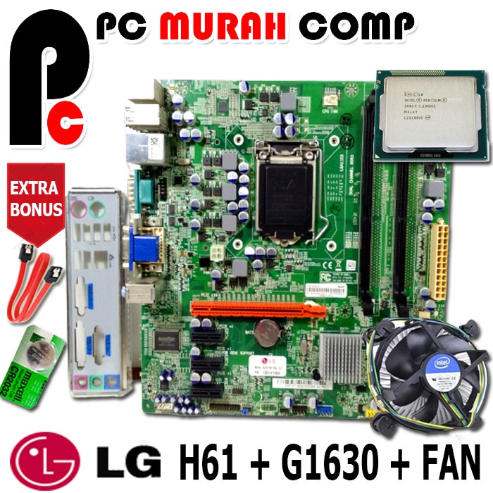 Mainboard Intel LGA 1155 H61 Dengan Processor G1630