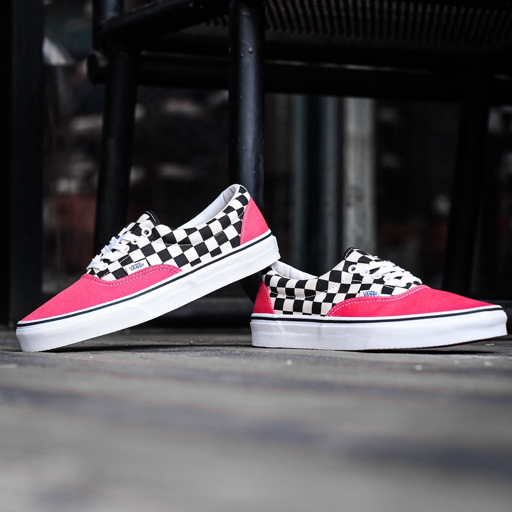 VANS ERA TWO TONE CHECKERBOARD ROUGE/RED ORIGINAL 100%